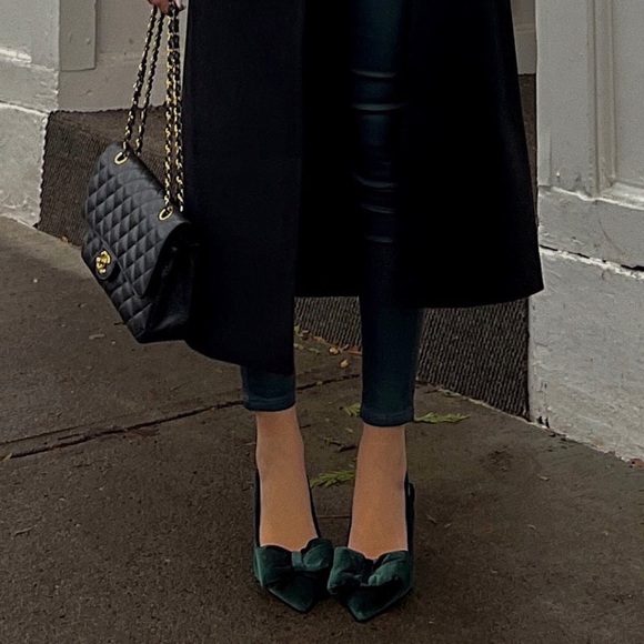 Express Forest green Coated Skinny Pants sz 00R - Picture 8 of 16